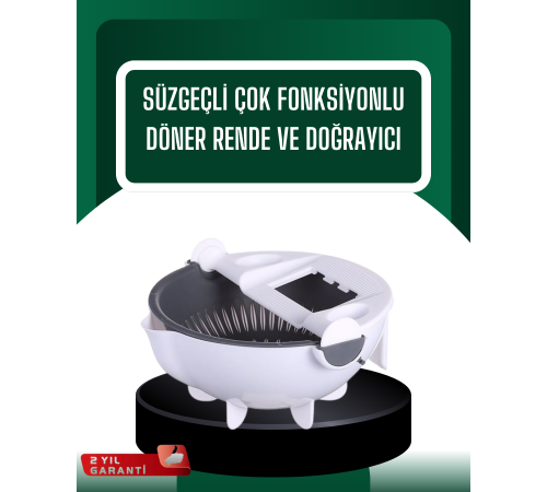 Çok Amaçlı Hazneli Sebze Rende Doğrayıcı ve Soyucu