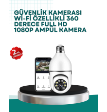 360° Panoramik Görüntüleme Sunan Ampul Tipi Güvenlik Kamerası