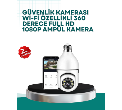 360° Panoramik Görüntüleme Sunan Ampul Tipi Güvenlik Kamerası