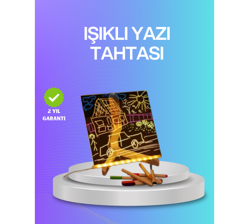 Çocuklar ve Yetişkinler İçin USB LED Işıklı Çizim Panosu