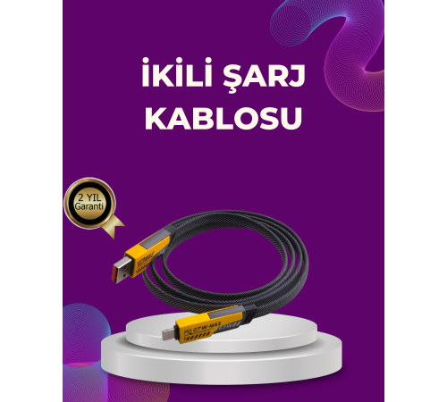 Dayanıklı 4’ü 1 Arada Çok Fonksiyonlu Hızlı Şarj Veri Kablosu
