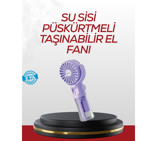 Type-C Şarjlı Taşınabilir Su Buharlı Mini Vantilatör Type-C Şarjlı Taşınabilir Su Buharlı Mini Vantilatör