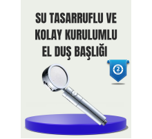 Masaj ve Yağmur Modlu Su Tasarruflu Duş Başlığı