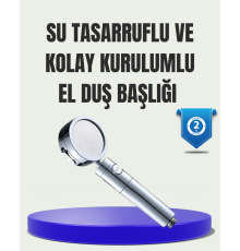 Masaj ve Yağmur Modlu Su Tasarruflu Duş Başlığı