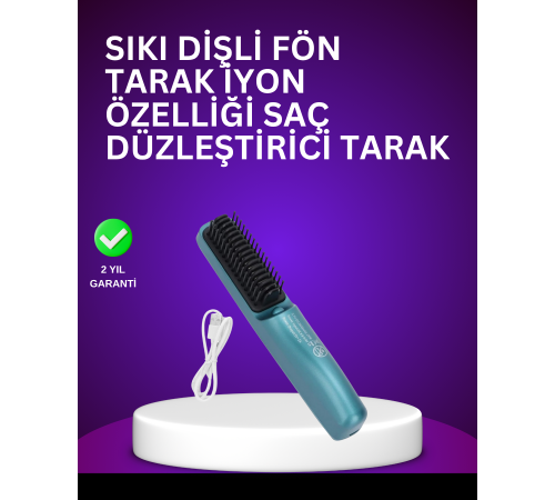 İyon Teknolojili Düzleştirici Tarak – 20 Saniyede Isınır