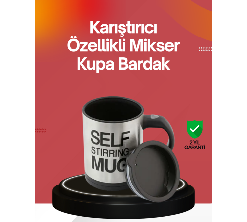 Kendi Kendini Karıştıran Termos Kupa | Güçlü Motor ve Çift Katmanlı Isı Koruma