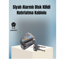 Motosiklet ve Bisiklet İçin 6mm Pinli Alarmlı Disk Kilidi