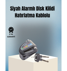 Motosiklet ve Bisiklet İçin 6mm Pinli Alarmlı Disk Kilidi