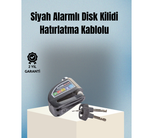 Motosiklet ve Bisiklet İçin 6mm Pinli Alarmlı Disk Kilidi