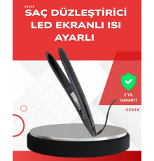 Profesyonel 2025 Saç Düzleştirici Isı Ayarlı Titanyum Seramik Plakalı A Kalite Orijinal