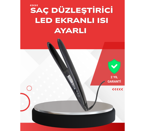 Profesyonel 2025 Saç Düzleştirici Isı Ayarlı Titanyum Seramik Plakalı A Kalite Orijinal