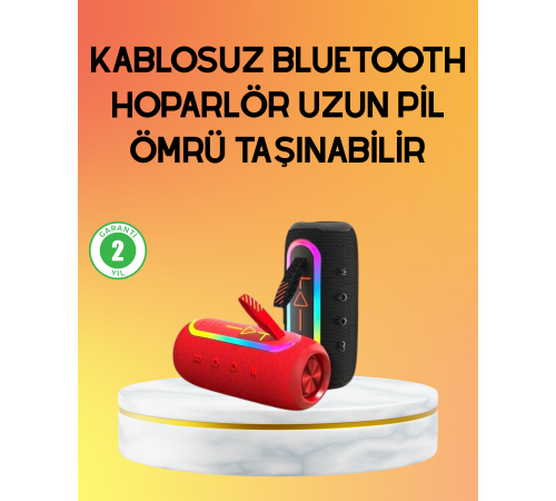 Yüksek Ses Kaliteli Kablosuz Hoparlör LED Işıklı Yüksek Ses Kaliteli Kablosuz Hoparlör LED Işıklı