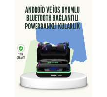 E10 Powerbank Şarjlı Bluetooth 5.1 Kulaklık Spor ve Oyun İçin