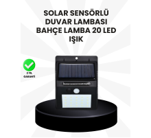 Su Geçirmez IP65 20 LED Solar Sensörlü Bahçe ve Veranda Aydınlatma