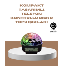 Taşınabilir Bluetooth Disko Topu Uzaktan Kumandalı Işık Efektleri