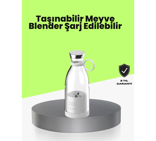 4 Bıçaklı Gıda Sınıfı Paslanmaz Çelik Taşınabilir Blender