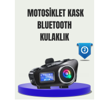 IP65 Suya Dayanıklı Kask Bluetooth Kulaklık LCD Ekranlı