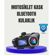 IP65 Suya Dayanıklı Kask Bluetooth Kulaklık LCD Ekranlı