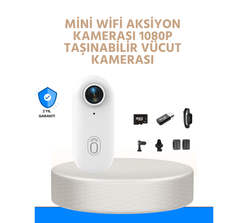 Suya ve Darbeye Dayanıklı Kompakt Spor Kamera 1080P