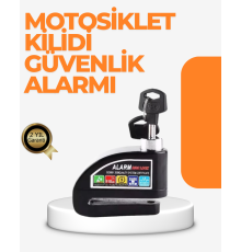 Alarm Sensörlü Disk Kilidi Motosiklet Scooter Bisiklet Güvenlik
