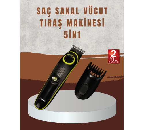 Profesyonel Erkek Saç Sakal Şekillendirme ve Vücut Bakım Seti Şarjlı Tıraş Makinesi