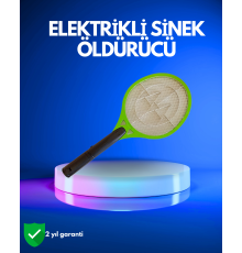 Pil ile Çalışan Elektrikli Sivrisinek Raketi | Kimyasal İçermeyen Hijyenik Çözüm