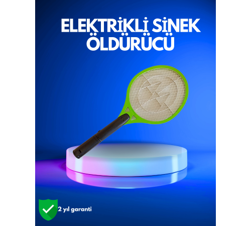 Pil ile Çalışan Elektrikli Sivrisinek Raketi | Kimyasal İçermeyen Hijyenik Çözüm