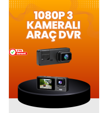 Araç İçi Güvenlik Kamerası | 3 Kanallı, 24 Saat Park Kaydı Destekli