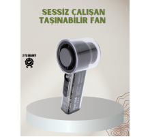 100 Kademeli Ayarlanabilir Mini Fan | Dijital Ekranlı Serinletici