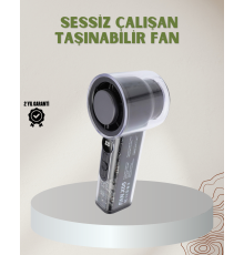 100 Kademeli Ayarlanabilir Mini Fan | Dijital Ekranlı Serinletici