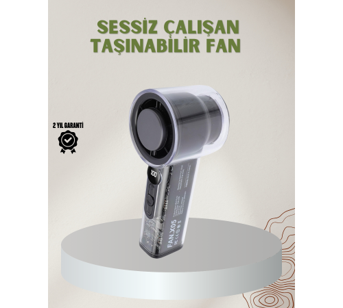 100 Kademeli Ayarlanabilir Mini Fan | Dijital Ekranlı Serinletici