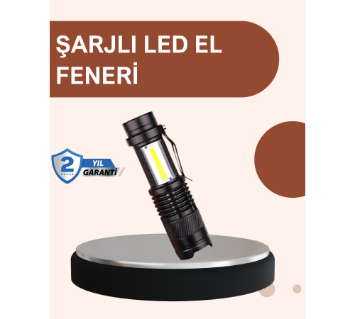 Alüminyum Gövdeli 2000 Lümen Güçlü LED El Feneri