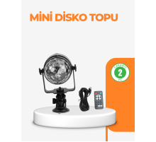 3 Renk 7 Mod Döner Disko Topu Işık