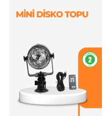 3 Renk 7 Mod Döner Disko Topu Işık