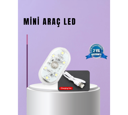 Araç İçi ve Ev Kullanımı İçin 7 Renkli Dekoratif LED Lamba Araç İçi ve Ev Kullanımı İçin 7 Renkli Dekoratif LED Lamba