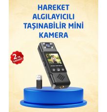Taşınabilir Full HD Mini Kamera TFT Ekranlı