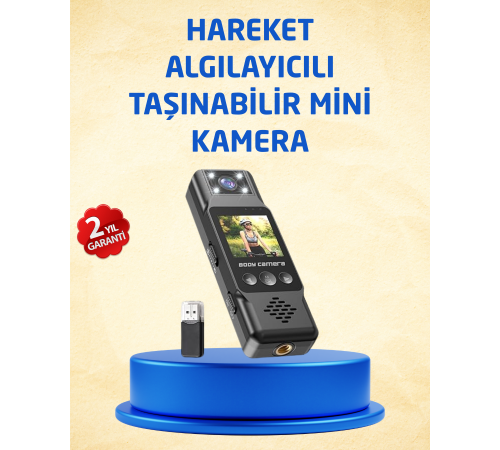 Taşınabilir Full HD Mini Kamera TFT Ekranlı