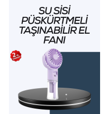 Masaüstü ve Elde Kullanıma Uygun Su Buharlı Şarjlı Fan