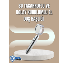 360° Ayarlanabilir Çok Fonksiyonlu Duş Başlığı