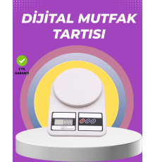 Beyaz Plastik Dijital Mutfak Tartısı – 24x16.8x1.5cm