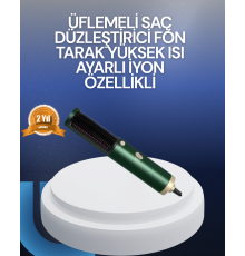 Saç Kurutma, Düzleştirici ve Tarak Tek Cihazda – 3 Kademeli Isı Ayarı