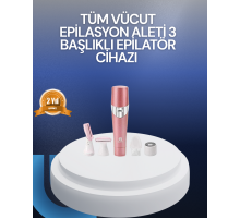 Yüz ve Vücut Tüy Temizleme Makinesi 3 Farklı Başlıklı