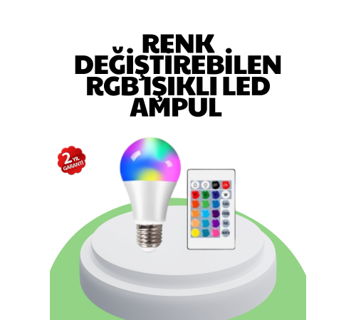 2025 RGB LED Ampul Uzaktan Kumandalı Renkli Işık A Kalite