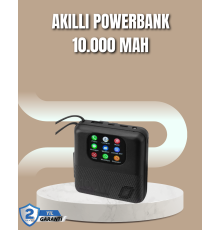 Akıllı Bildirim Ekranlı 10000 mAh Powerbank ve Aktivite Takip Cihazı