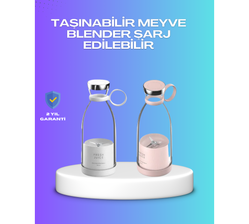Çevre Dostu Cam Gövdeli Kablosuz Smoothie Blender