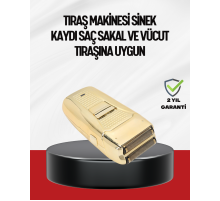 Altın Kaplama Kablolu Erkek Tıraş Makinesi Favori Aparatlı