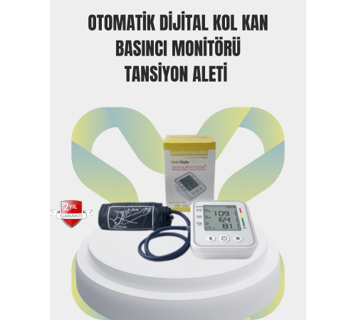 2 Kullanıcı Hafızalı USB Uyumlu Tansiyon Ölçer