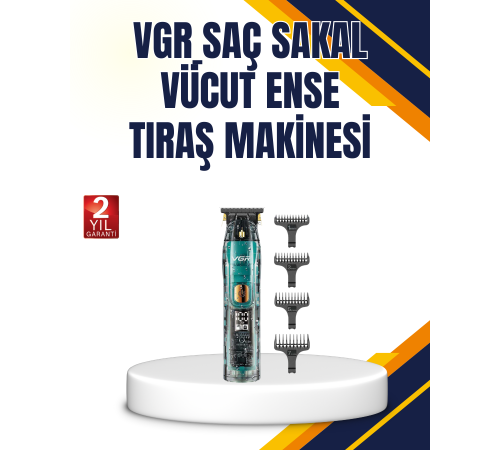 VGR V-695 Profesyonel Tıraş Makinesi Seramik Bıçaklı Turbo Güçlü Motor
