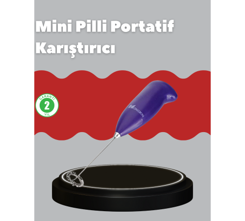 Frappe ve Cappuccino Maker – Taşınabilir Pilli Köpürtücü Mikser