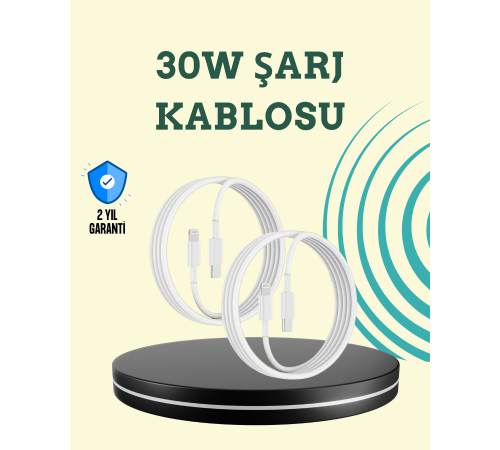 Aşırı Şarj ve Pil Koruması ile Akıllı Çipli Lightning Kablo 1.2m